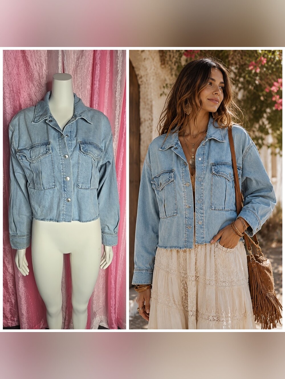 Agolde Denim NYX Shirt Cropped Snaps Oversized Frayed Hem  Jacket Size XS